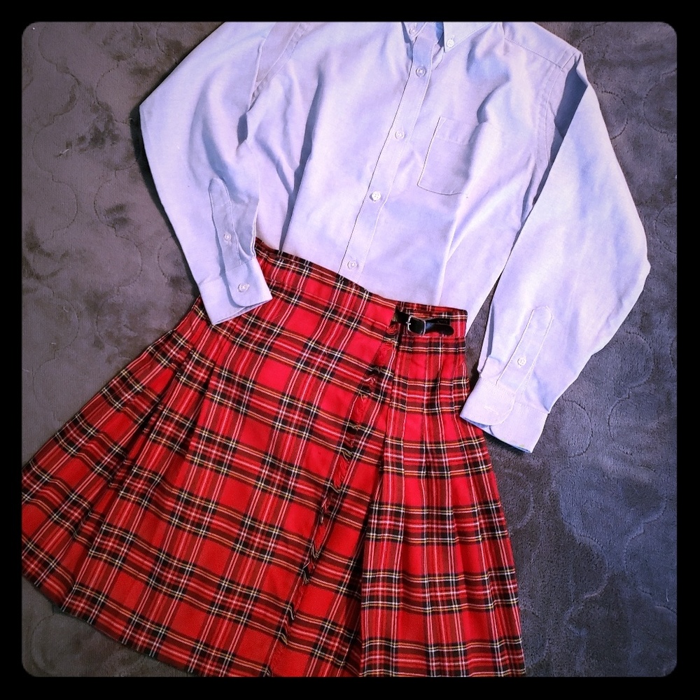 Glen Appin Royal Stewart girls kilt tartan